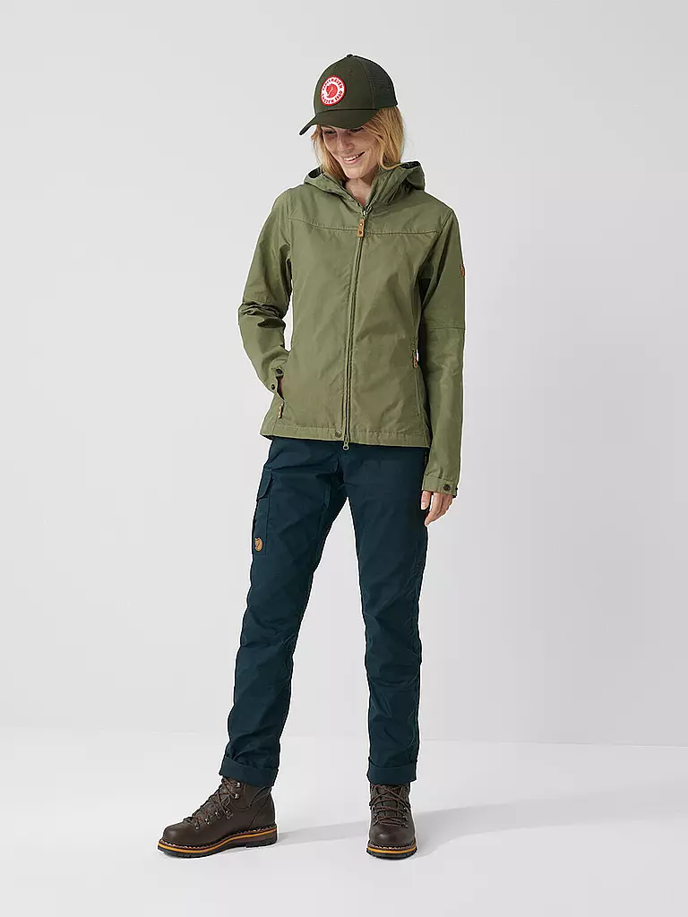 FJÄLLRÄVEN | Damen Wanderjacke Stina G-1000 Hoodie | olive