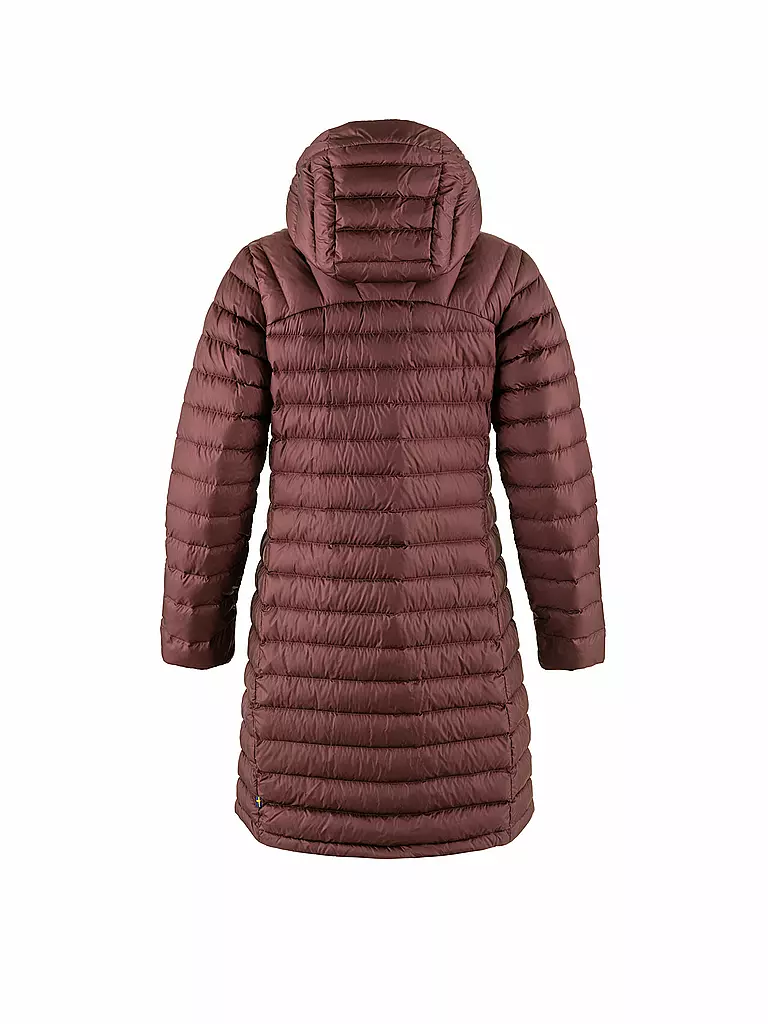 FJÄLLRÄVEN | Damen Winterjacke Snow Flake Down Hoodie | dunkelrot