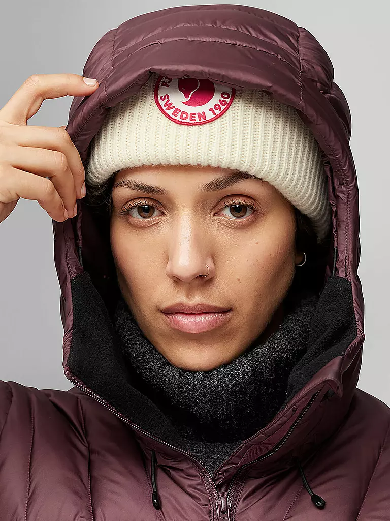 FJÄLLRÄVEN | Damen Winterjacke Snow Flake Down Hoodie | dunkelrot