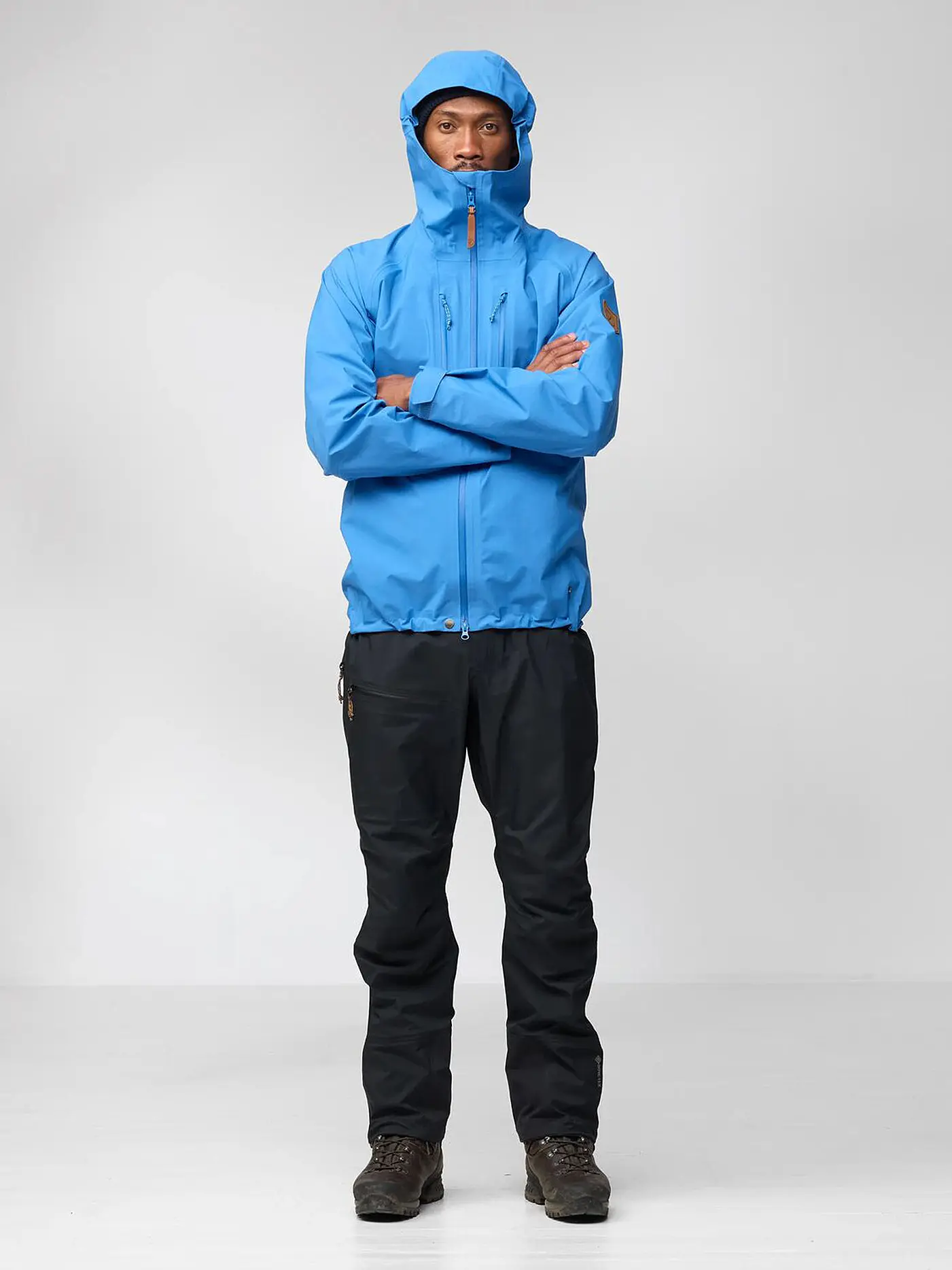 FJÄLLRÄVEN | Herren Wanderjacke Keb 3L GTX Hoodie | blau