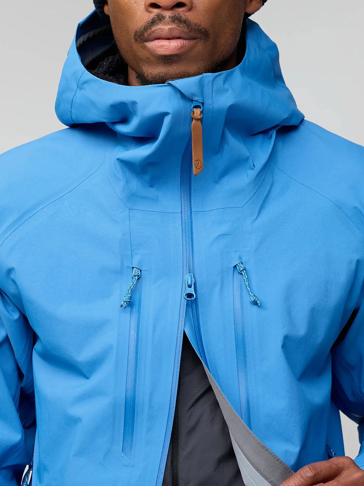 FJÄLLRÄVEN | Herren Wanderjacke Keb 3L GTX Hoodie | blau