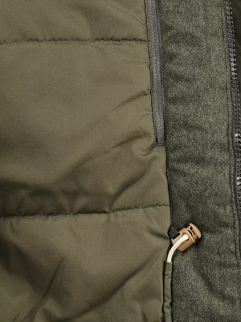 FJÄLLRÄVEN | Herren Winterparka Singi Wool Padded | olive