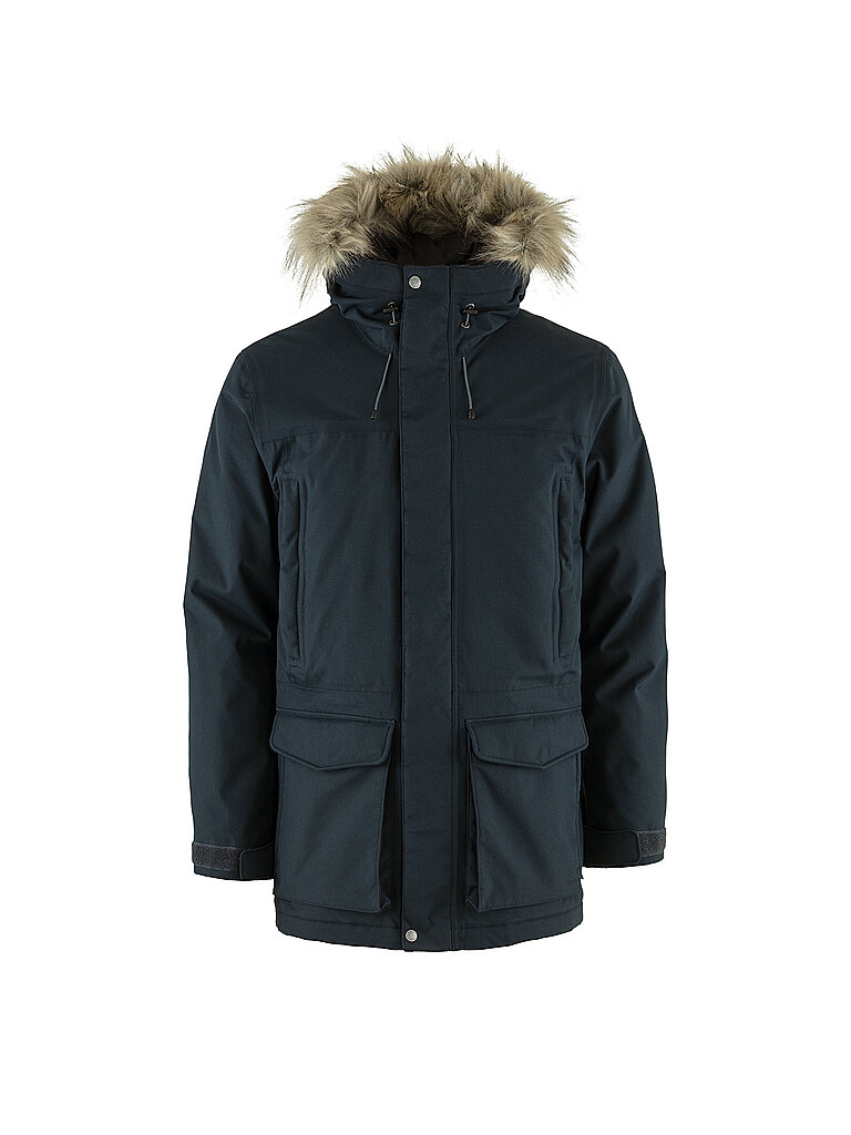 Fjällräven FJÄLLRÄVEN Herren Winterparka Nuuk Lite Hoodie dunkelblau | S, dunkelblau