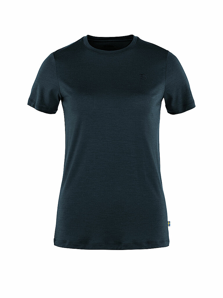Fjällräven FJÄLLRÄVEN Damen T-Shirt Abisko Wool SS W dunkelblau | XS, dunkelblau