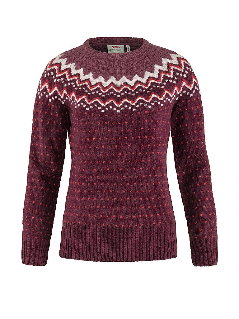 Fjällräven FJÄLLRÄVEN Damen Funktionspullover Oevik Knit Wolle dunkelrot | L, dunkelrot