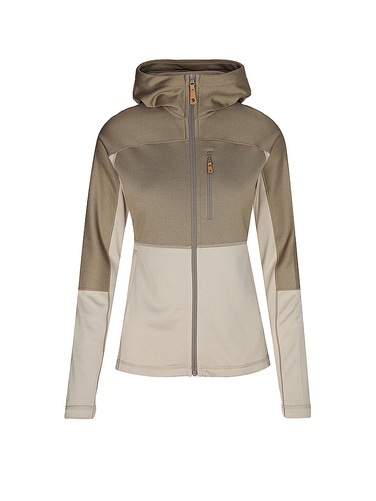 Fjällräven FJÄLLRÄVEN Damen Fleecejacke Abisko Trail Hoodie hellbraun | XS, hellbraun