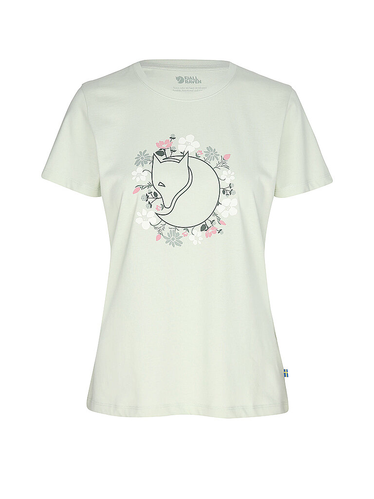 Fjällräven FJÄLLRÄVEN Damen T-Shirt Fjällblomster Fox hellgrün | S, hellgrün