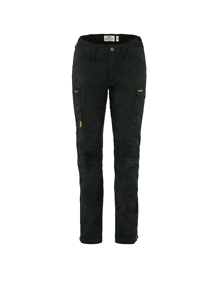 Fjällräven FJÄLLRÄVEN Damen Wanderhose Kaipak Curved G1000 schwarz | 34, schwarz