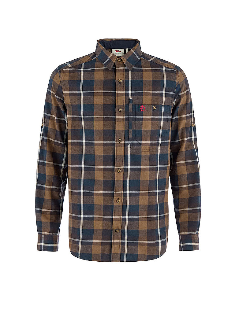 FJÄLLRÄVEN Herren Hemd Fjällglim Flannel Funktion braun | M