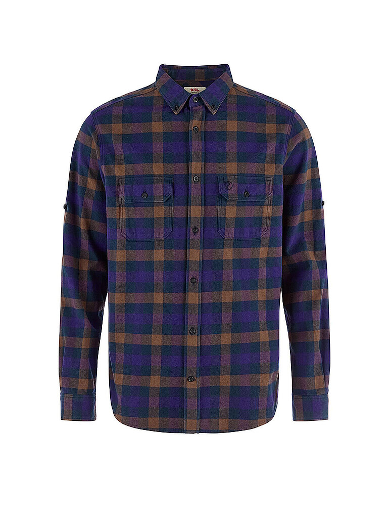 Fjällräven FJÄLLRÄVEN Herren Hemd Skog Flannel Relaxed Fit BW lila | S, lila