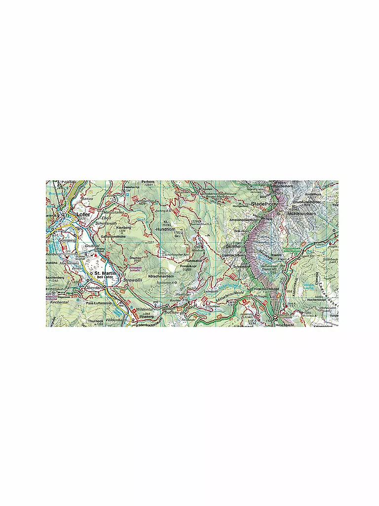 FREYTAG & BERNDT | Wanderkarte Loferer und Leoganger Steinberge, Chiemgauer Alpen, Nationalpark Berchtesgaden Maßstab 1:50.000 | keine Farbe