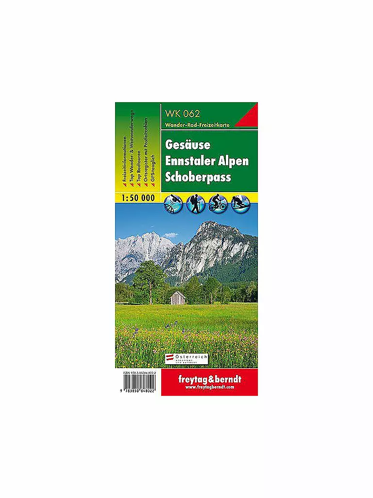 FREYTAG & BERNDT | Wanderkarte WK 062 Gesäuse - Ennstaler Alpen - Schoberpass, 1:50.000 | keine Farbe