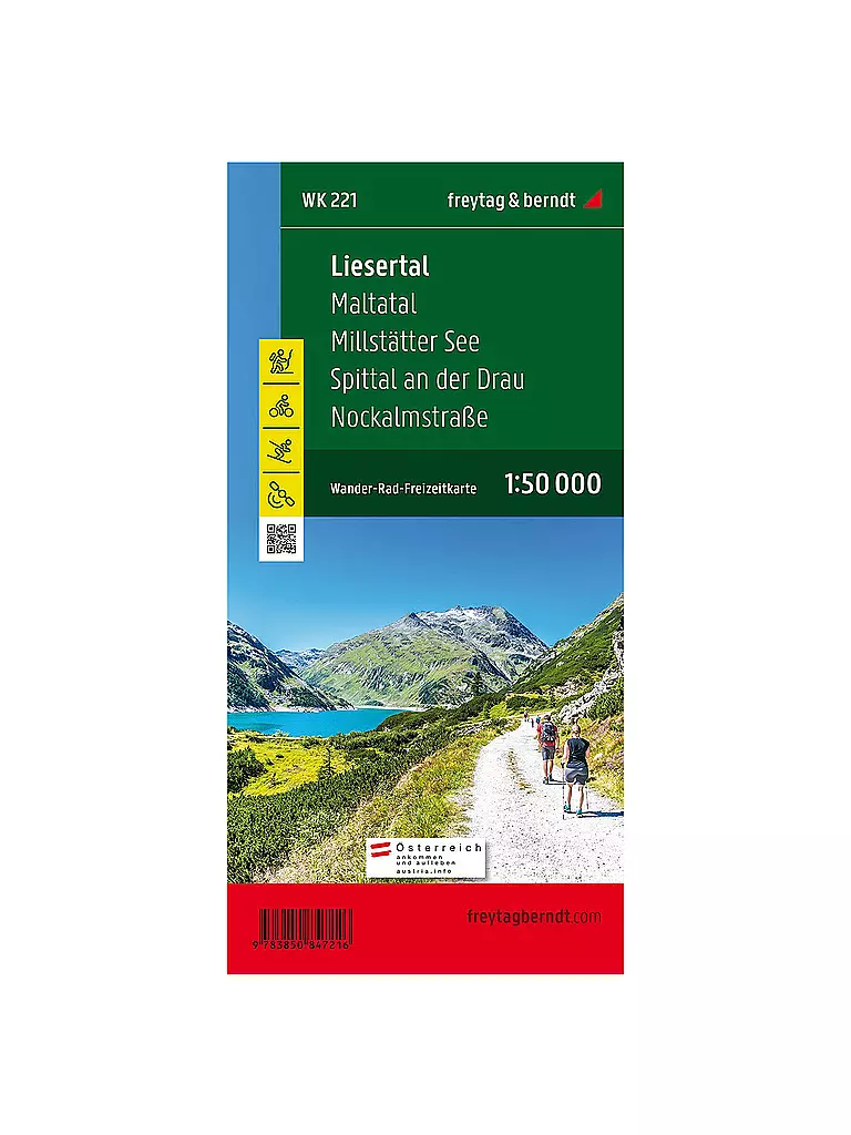 FREYTAG & BERNDT | Wanderkarte WK 221 Liesertal-Maltatal-Millstätter See-Spittal a.d. Drau-Nockalmstraße, 1:50.000 | keine Farbe