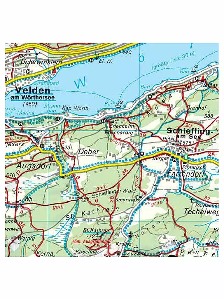 FREYTAG & BERNDT | Wanderkarte WK 233 Wörthersee-Ossiacher See-Faaker See-Karawanken-Klagenfurt am Wörthersee-Villach-Jesenice, 1:50.000 | keine Farbe