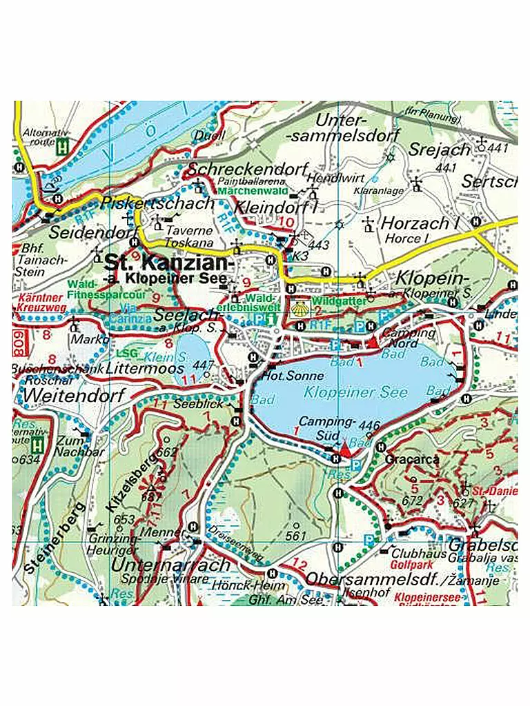 FREYTAG & BERNDT | Wanderkarte WK 238 Südkärnten-Klopeiner See-Völkermarkt-Bleiburg-Karawanken, 1:50.000 | keine Farbe