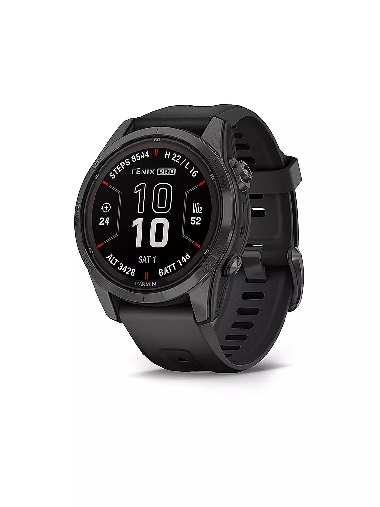 GARMIN | GPS-Multisport-Smartwatch Fenix® 7S Pro Sapphire Solar | schwarz