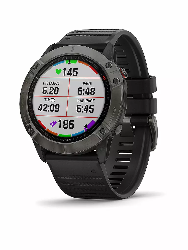 GARMIN | GPS-Sportuhr Fenix 6X Sapphire | schwarz