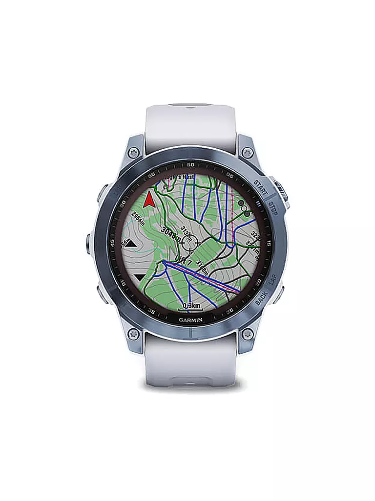 GARMIN | GPS-Sportuhr Fenix 7 Sapphire Solar | blau