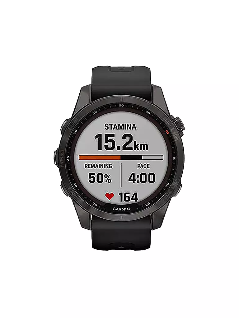 GARMIN | GPS-Sportuhr Fenix 7S Sapphire Solar | grau