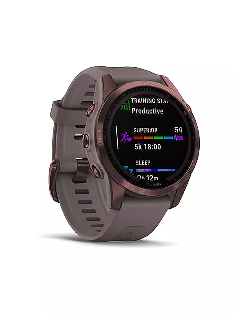 GARMIN | GPS-Sportuhr Fenix 7S Sapphire Solar | braun