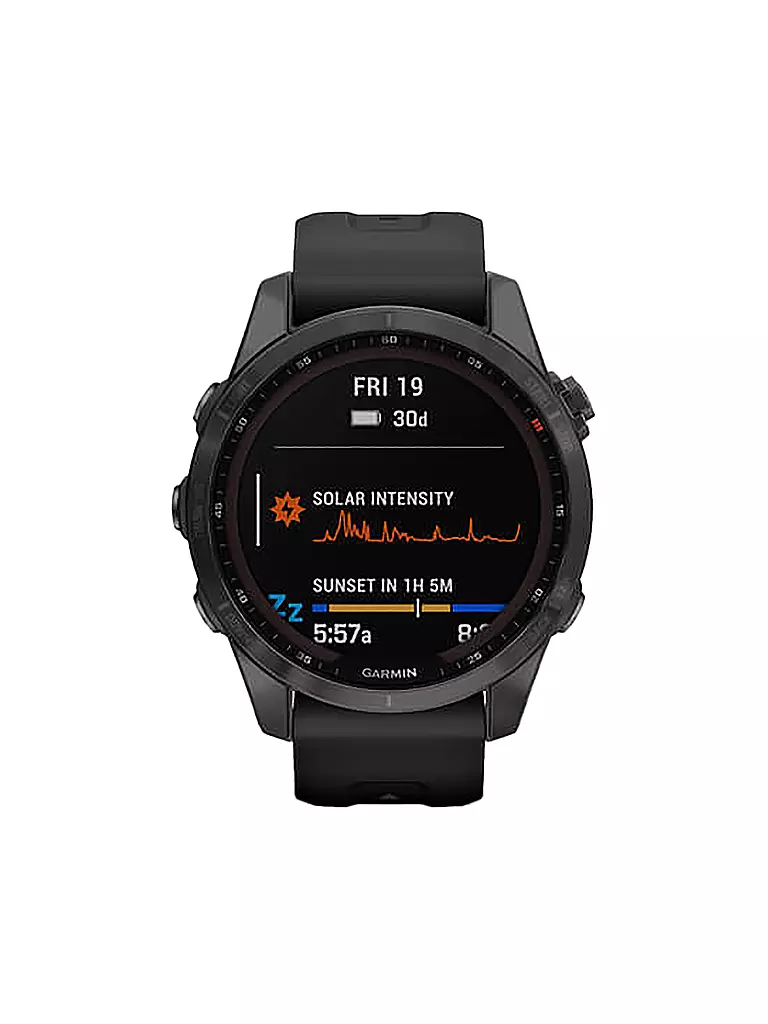 GARMIN | GPS-Sportuhr Fenix 7S Sapphire Solar | grau