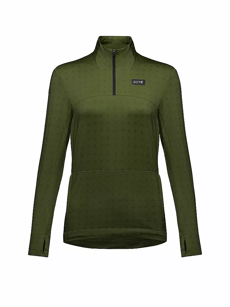 GOREWEAR | Damen Laufshirt Everyday Thermo 1/4 Zip | olive