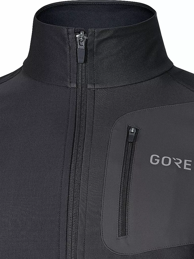 GOREWEAR | Herren Laufjacke R3 Partial GORE® WINDSTOPPER® | schwarz