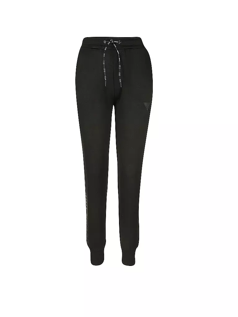 GUESS PERFORMANCE | Damen Fitnesshose Logo-Band | schwarz