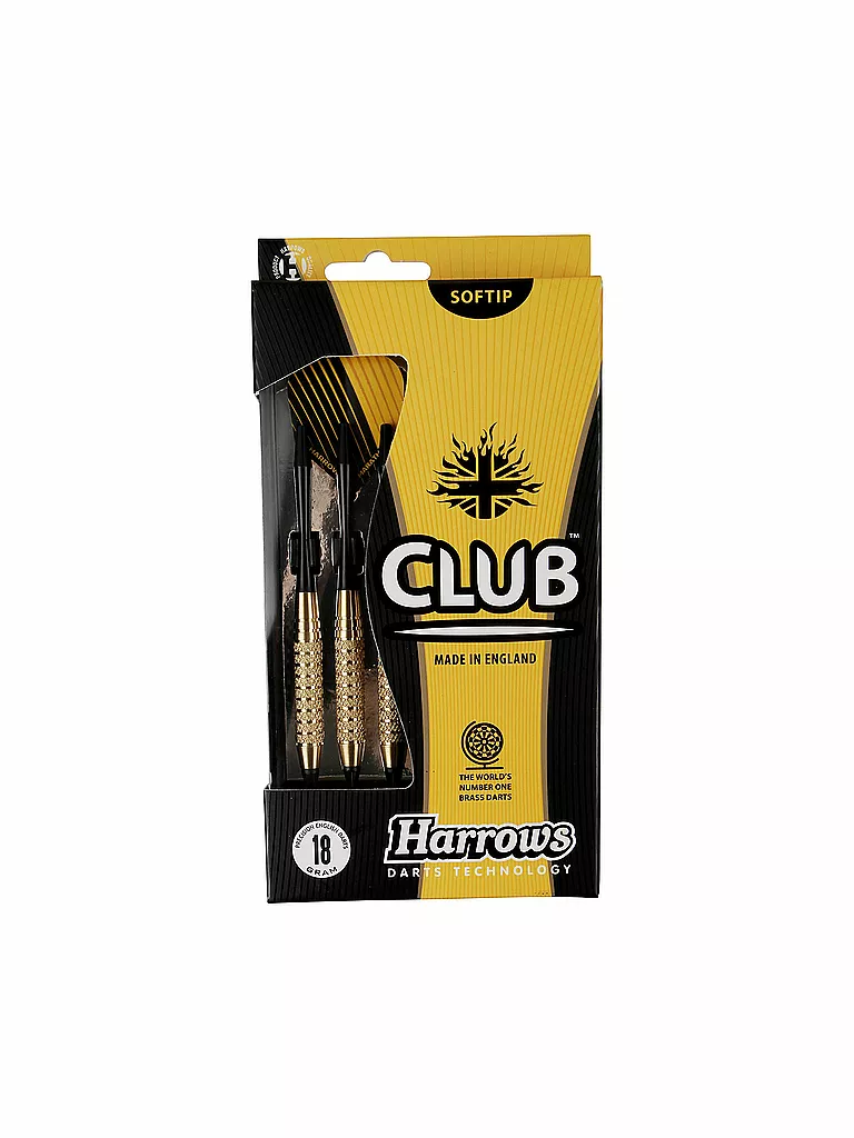 HARROWS | Dartpfeil Softip Club Brass | schwarz