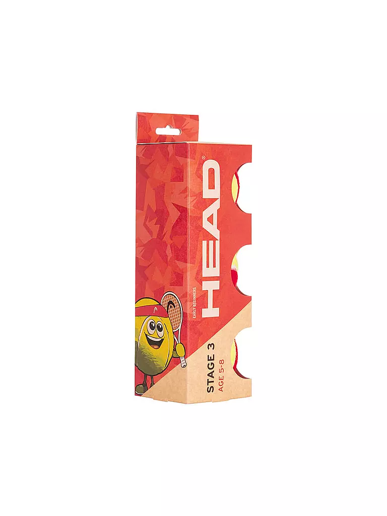 HEAD | Kinder Tennisbälle 3B Stage 3 | rot