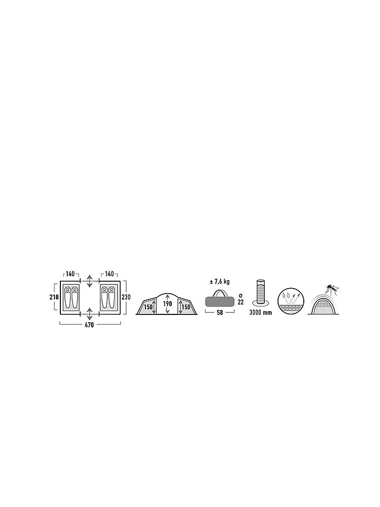 HIGH PEAK | Zelt Como 4 | 