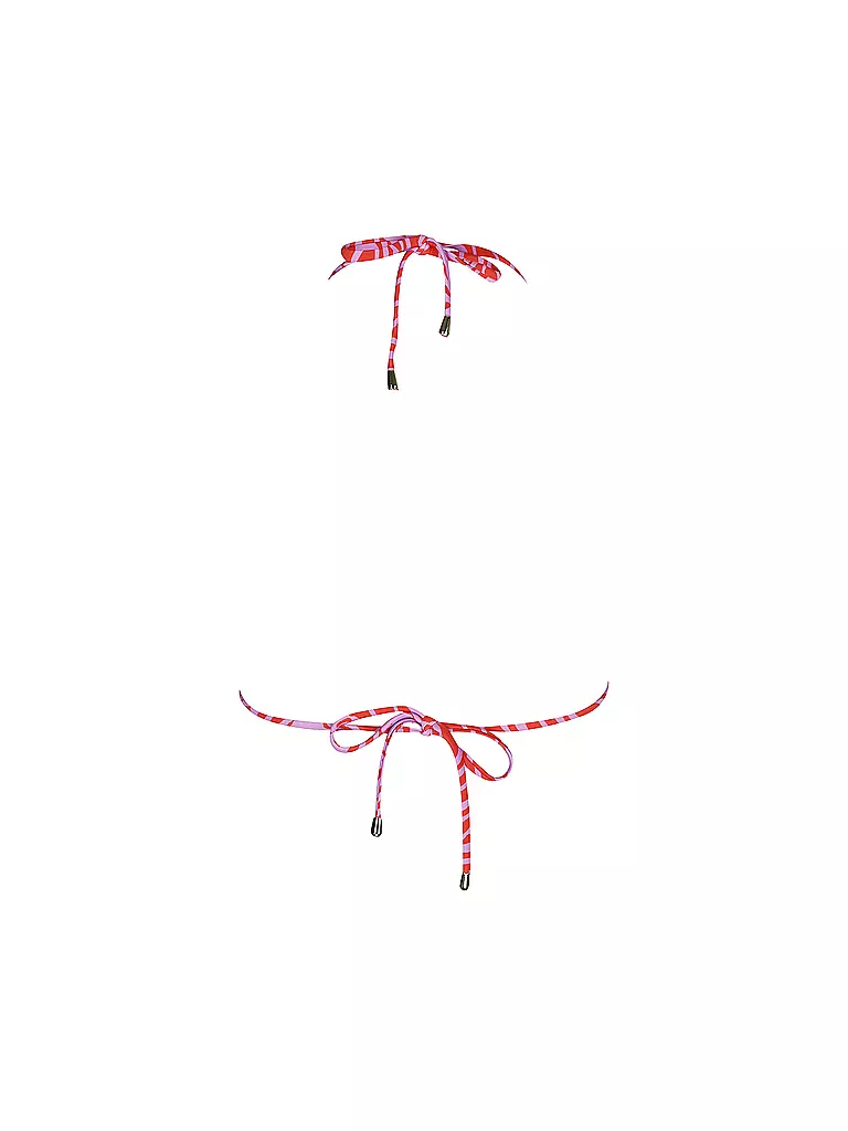 HOT STUFF |  Damen Bikinioberteil Triangel Print | rot