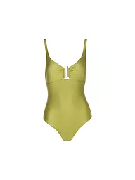 HOT STUFF | Damen Badeanzug mit Spange | grün