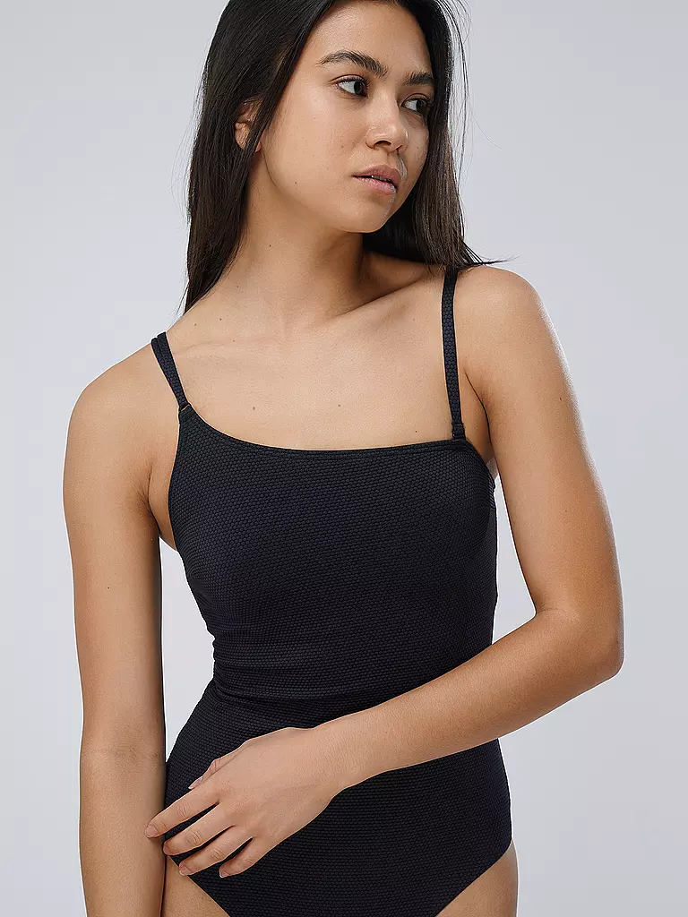 HOT STUFF | Damen Badeanzug One Shoulder | schwarz