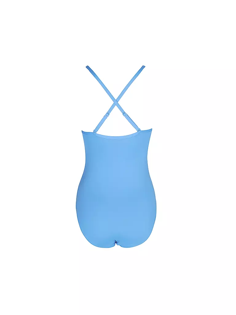 HOT STUFF | Damen Badeanzug Twisted Solids Blue | blau