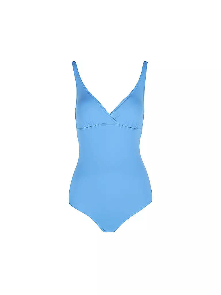 HOT STUFF | Damen Badeanzug V-Neck Blue | blau