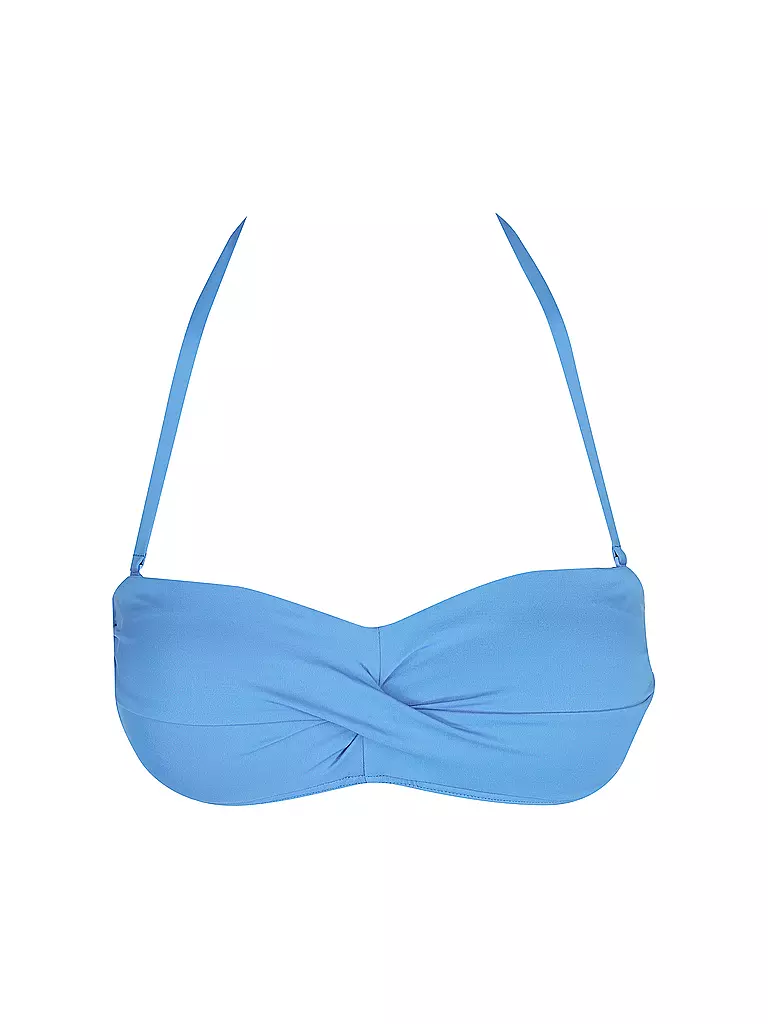 HOT STUFF | Damen Bikinioberteil Bandeau Solids | blau