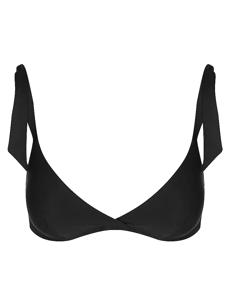 HOT STUFF | Damen Bikinioberteil mit Maschen Solids | schwarz