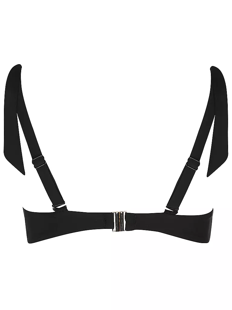 HOT STUFF | Damen Bikinioberteil mit Maschen Solids | schwarz