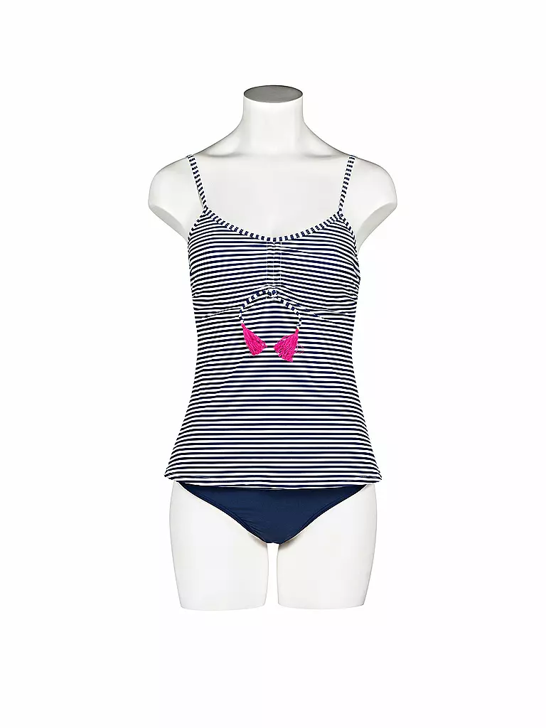 HOT STUFF | Damen Tankini-Top Stripes | blau