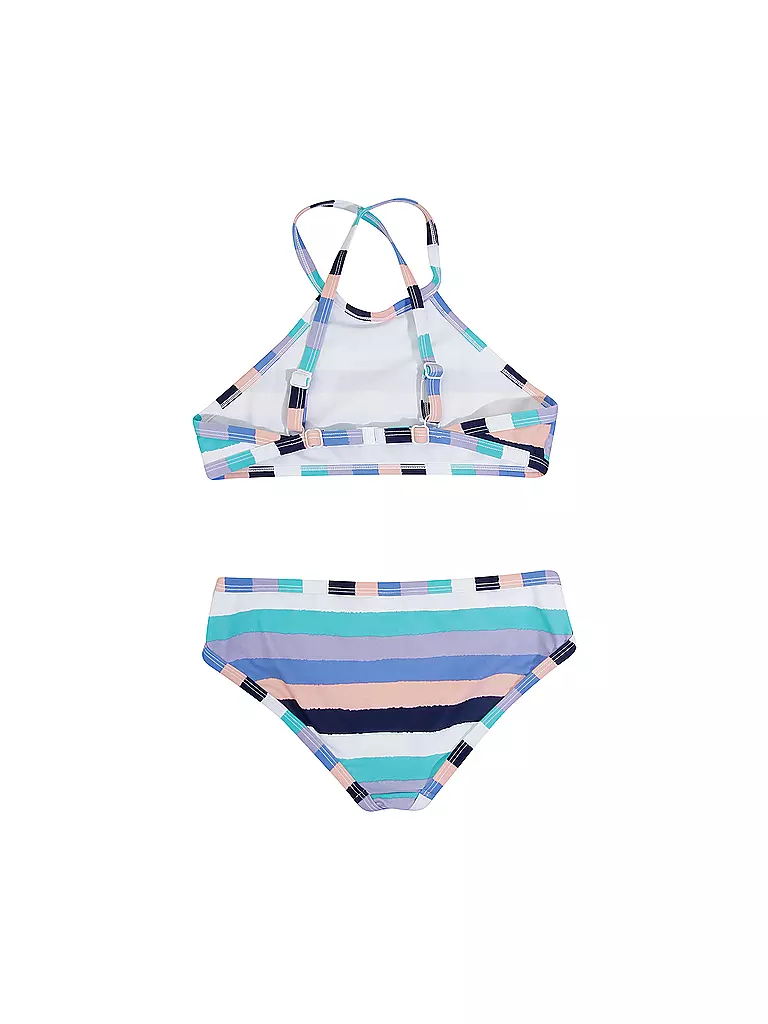 HOT STUFF | Mädchen High-Neck Bikini Big Stripes | bunt