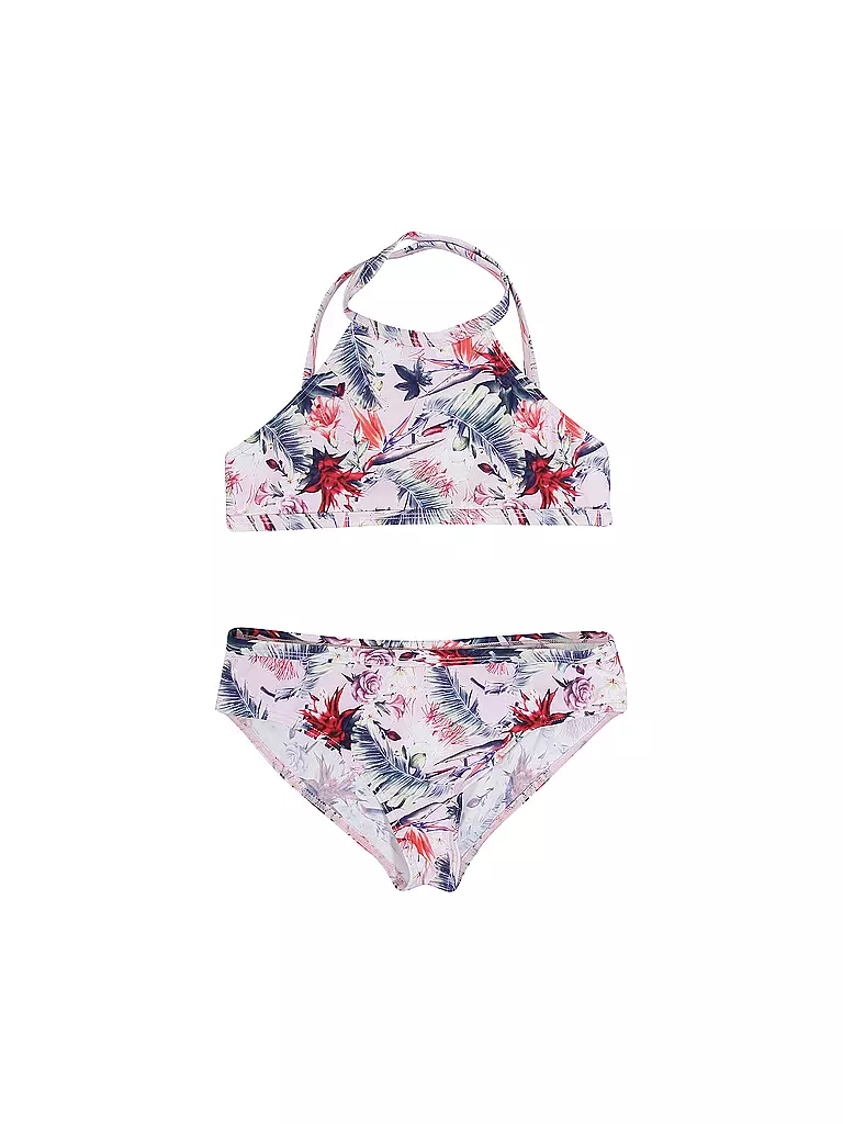 HOT STUFF | Mädchen High-Neck Bikini Parrot Flower | bunt