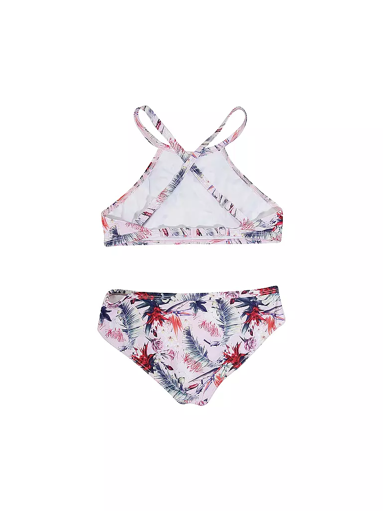 HOT STUFF | Mädchen High-Neck Bikini Parrot Flower | bunt