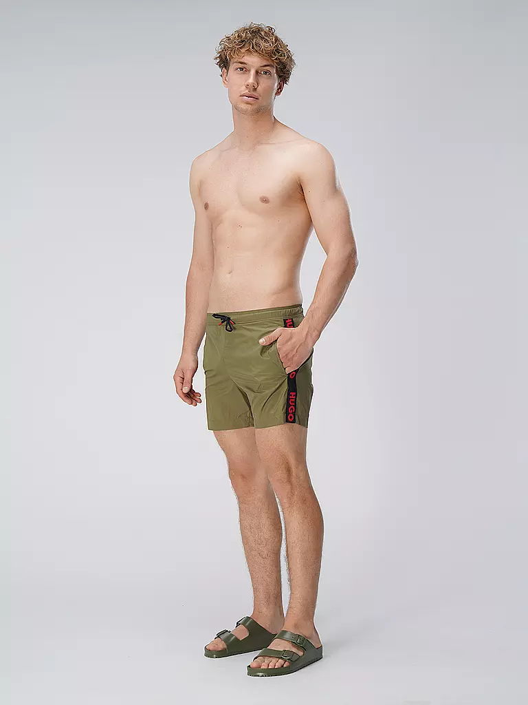 HUGO | Herren Badeshort Fab | olive