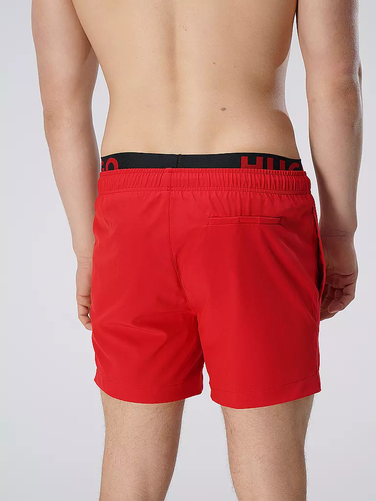 HUGO | Herren Badeshort Flex | rot