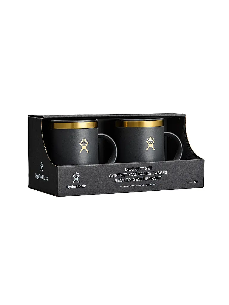 HYDRO FLASK | Thermobecher Geschenkset Limited Edition 12 oz 355ml | Schwarz