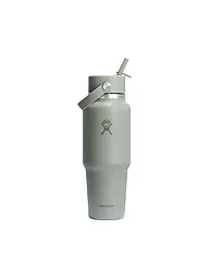 HYDRO FLASK | Trinkflasche 32oz Wide Mouth Travel Bottle with Flex Straw Cap | olive