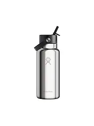 HYDRO FLASK | Trinkflasche Wide Flex Straw Limited Edition 946ml isoliert | Silber