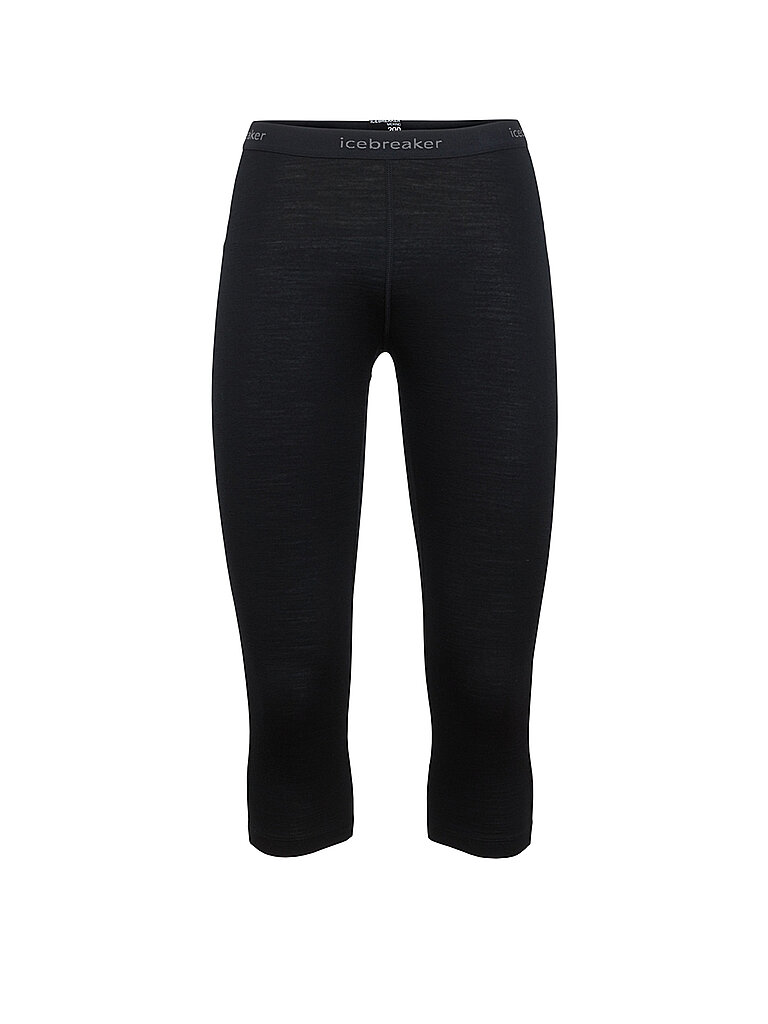Icebreaker ICEBREAKER Damen 3/4 Funktionshose Merino 200 Oasis schwarz | XS, schwarz