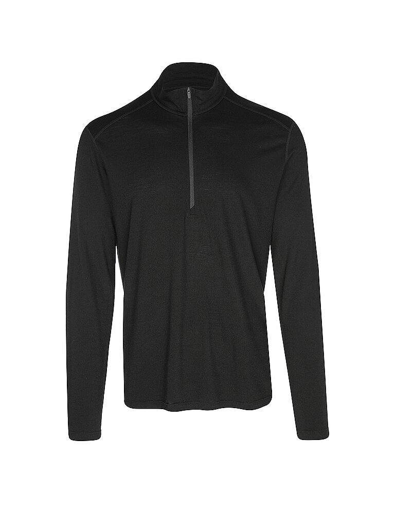 Icebreaker ICEBREAKER Herren Unterzieh Zipshirt Oasis 200 schwarz | S, schwarz